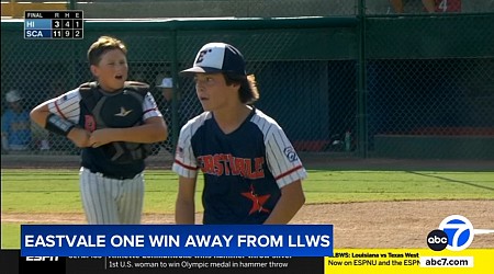 Eastvale Little League baseball team beats Hawaii, closing in on World Series appearance