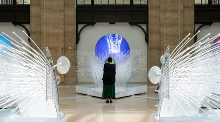 Suchi Reddy installs voice-to-colour AI sculpture in Michigan Central