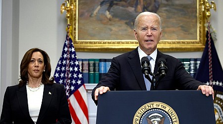 Biden offers Harris emotional endorsement during the VP's first campaign speech since election shakeup: 'I'm watching ya kid, I love ya.'