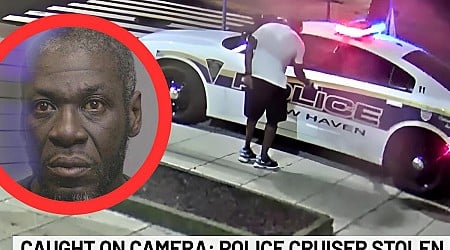 Shocking! Man Steals Cop Car While Officer Is Still Inside!