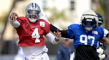 Prescott not practicing due to ankle soreness