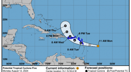 The Virgin Islands and Puerto Rico placed under a tropical storm warning by forecasters