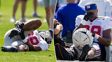 Giants rookie Tyrone Tracy Jr. appears to avoid serious injury