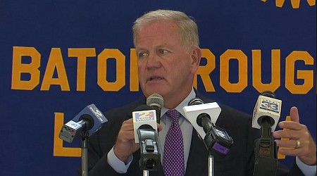 Brian Kelly speaks to Baton Rouge Rotary Club ahead of LSU's September debut against USC in Las Vegas