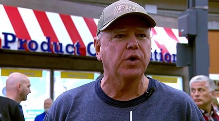 Tim Walz makes first Minnesota State Fair visit since becoming the Democratic VP nominee