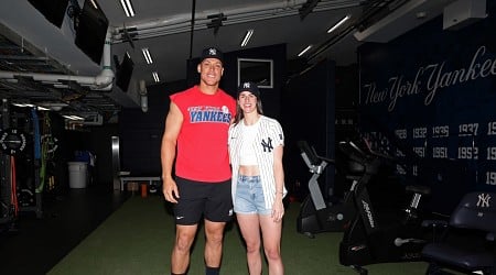 Video: Yankees' Aaron Judge Gifts Jordan Shoes to WNBA's Caitlin Clark