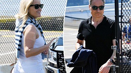 Reese Witherspoon arrives in NYC with German financier Oliver Haarmann