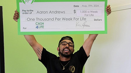 Gift from dad earns Virginia man a lottery jackpot