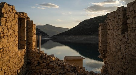 Severe Drought in Greece Reveals Sunken Village Near Athens