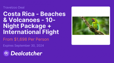 Travelzoo - Costa Rica - Beaches & Volcanoes - 10-Night Package + International Flight