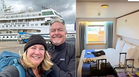 A couple moved onto a never-ending, around-the-world cruise that's been stuck at port for 3 months — see inside the Villa Vie Odyssey ship