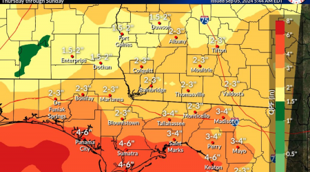 Florida Map Shows Rainfall Estimates as Storm Approaches