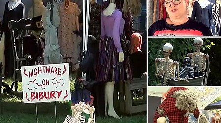 Ohio homeowner Marianne Peters faces backlash from neighbors for setting up extravagant Halloween display in August