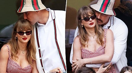 Taylor Swift and Travis Kelce pack on the PDA at the US Open