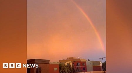 Watch: Lightning strikes and a rainbow forms during Minnesota storm