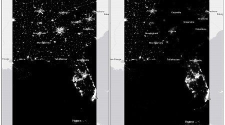 Nighttime light data shows inequities in restoring power after Hurricane Michael