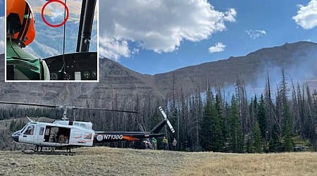 Hunters Steve Atencio and JR Larsen rescue pilot after plane crash in Wyoming