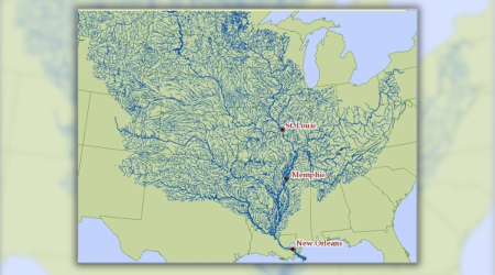 Map Shows Mississippi River and Its Tributaries?