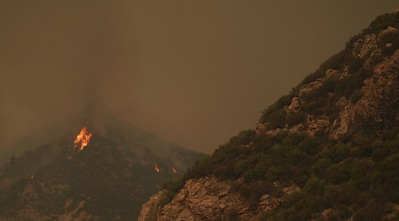 Line Fire Blazes in Southern California-but Cooler Weather Gives Hope