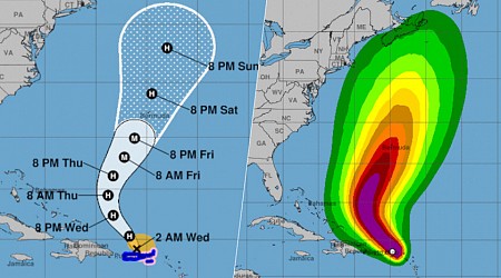 La tormenta tropical Ernesto está destinada a convertirse en un huracán mientras se desvía mar adentro