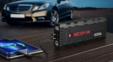 Nexpow's powerful G17 car jump starter is on sale for over half off today