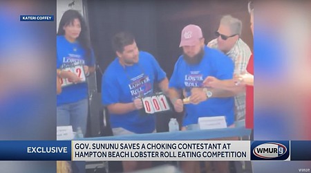 New Hampshire Gov. Chris Sununu Saves Man Choking in Lobster Roll Contest