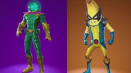 Fortnite Chapter 5 Season 4 battle pass skins list, including Gwenpool, Peelverine, Mysterio, and Shuri