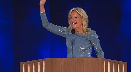 WATCH: First Lady Jill Biden takes the stage at the DNC