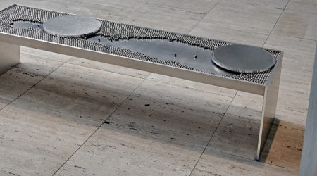 Garza Studio creates bench with seats that move on steel bearing balls