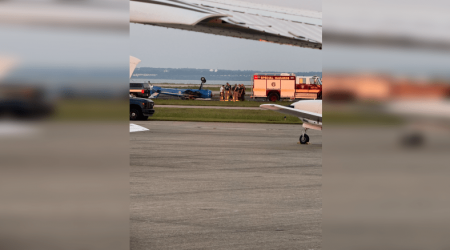 Plane lands upside down at Quonset State Airport