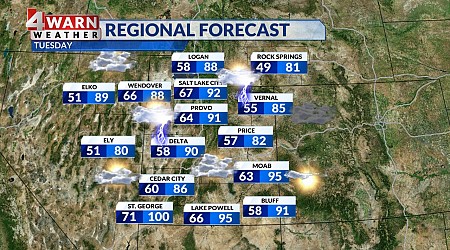 Slight chance for warm thunderstorms ahead of end-of-week cooldown