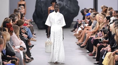 Bold looks among boulders at Michael Kors' New York Fashion Week show