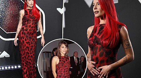 Halsey rocks vintage Versace dress previously worn by Elizabeth Hurley to 2024 VMAs