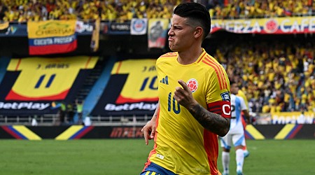 Colombia vence 2-1 a Argentina en Barranquilla con goles de Yerson Mosquera y James Rodríguez