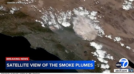 Smoke from SoCal's Airport, Bridge, Line fires visible from space