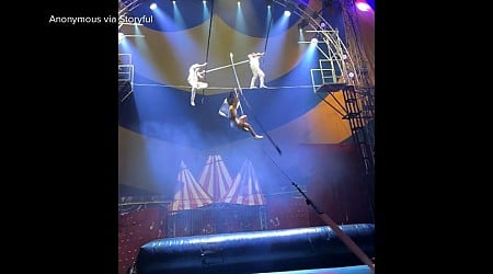 WATCH: UK circus performer survives horrific fall from tightrope