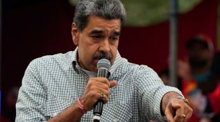 Sixteen allies of Venezuela’s president sanctioned by US over accusations of obstructing the election