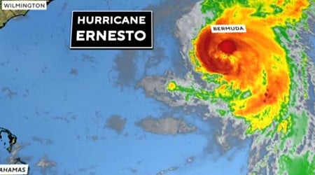 Bermuda braces for heavy wind and rain from Hurricane Ernesto