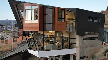 The Levitae House In Mexico Has An Unusual Form That Seems To Cantilever Above The Mountain