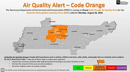 What does a Nashville Air Quality Alert mean? Nashville area under a code orange Monday