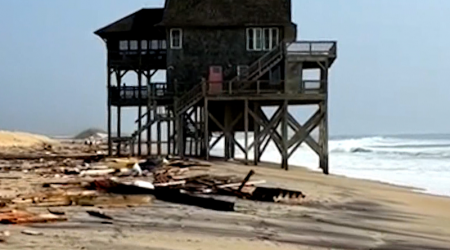 Beach erosion threatens homes in North Carolina's Outer Banks