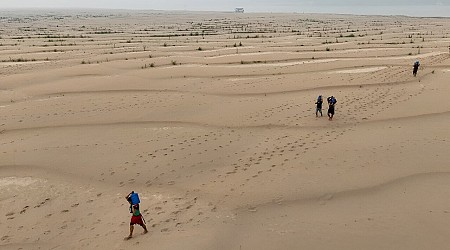 An Amazon river dries up, creating hellish crossing for villagers