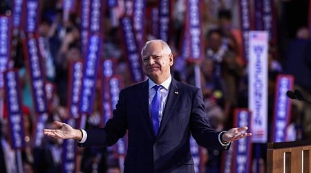 Tim Walz Rocks DNC, Torches GOP in Emotional Acceptance Speech