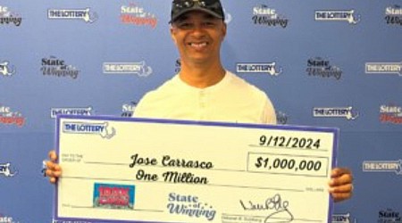 New York man wins $1M lottery prize while visiting Massachusetts