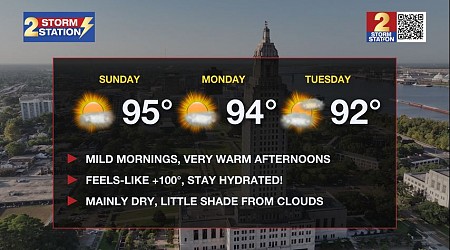 Sunday AM Forecast: warm and mainly dry pattern continues, disturbance eyeing Gulf