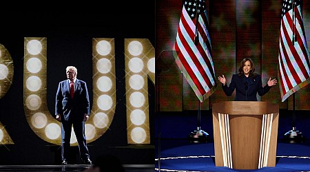 Audience signs and chants at the DNC were all about America. At the RNC, it was the Trump show.