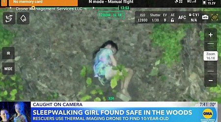 10-year-old who went missing in woods found with help of thermal imaging drone