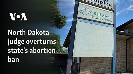 North Dakota judge overturns state's abortion ban