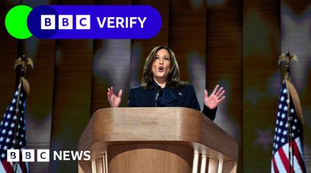 Kamala Harris convention speech fact-checked