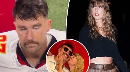 Travis Kelce appears downcast in viral video as Taylor Swift skips Chiefs vs. Falcons game